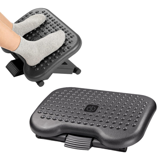 Adjustable Under Desk Footrest Foot Stool Under Desk with 3 Height Position