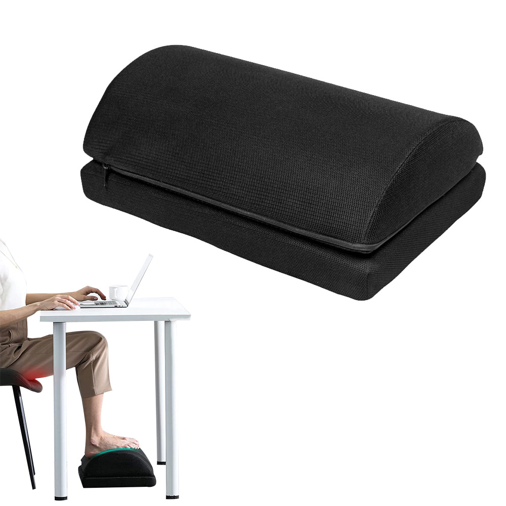 Foot Rest for Under Desk at Work with 2 Adjustable Heights and Washable Cover