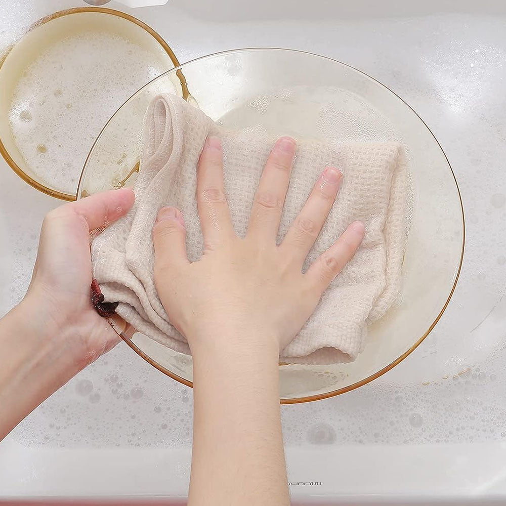 6Pcs Cotton Waffle Weave Kitchen Dish Cloths Ultra Soft Absorbent Dish Towels