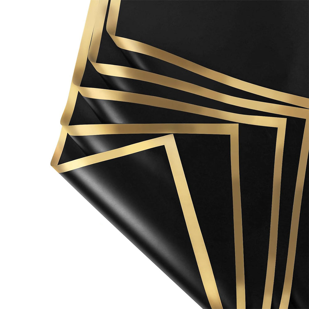20Pcs Flower Wrapping Paper Water-resistant Bouquet Packaging Paper Black
