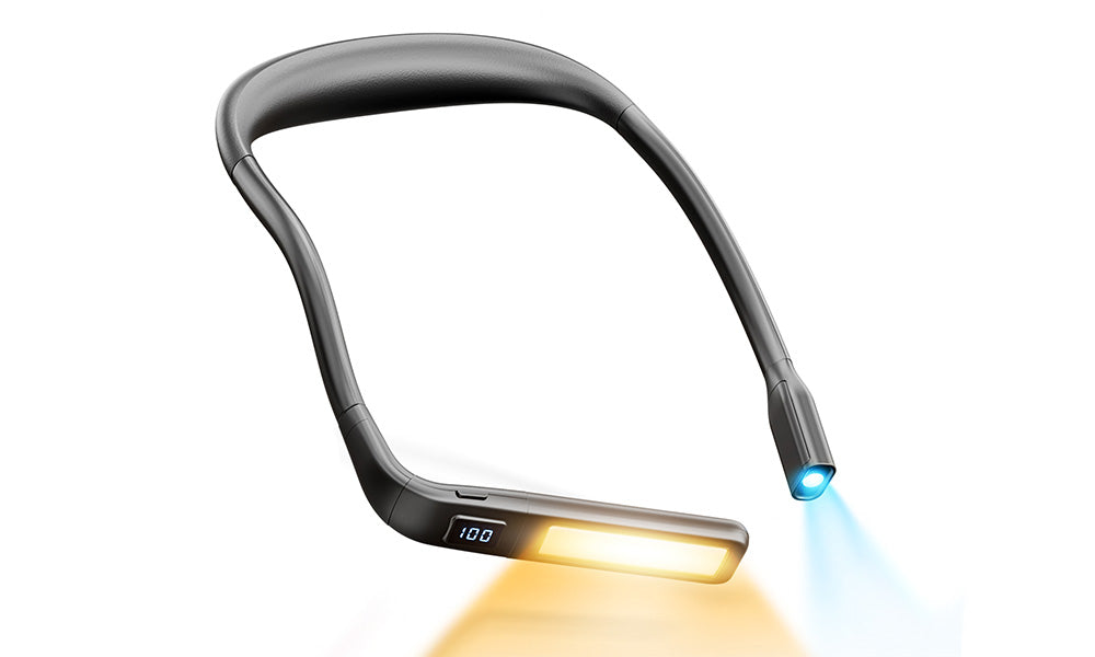 LED Neck Reading Light Desktop Hanging 2 in 1 USB Charging with Battery Display