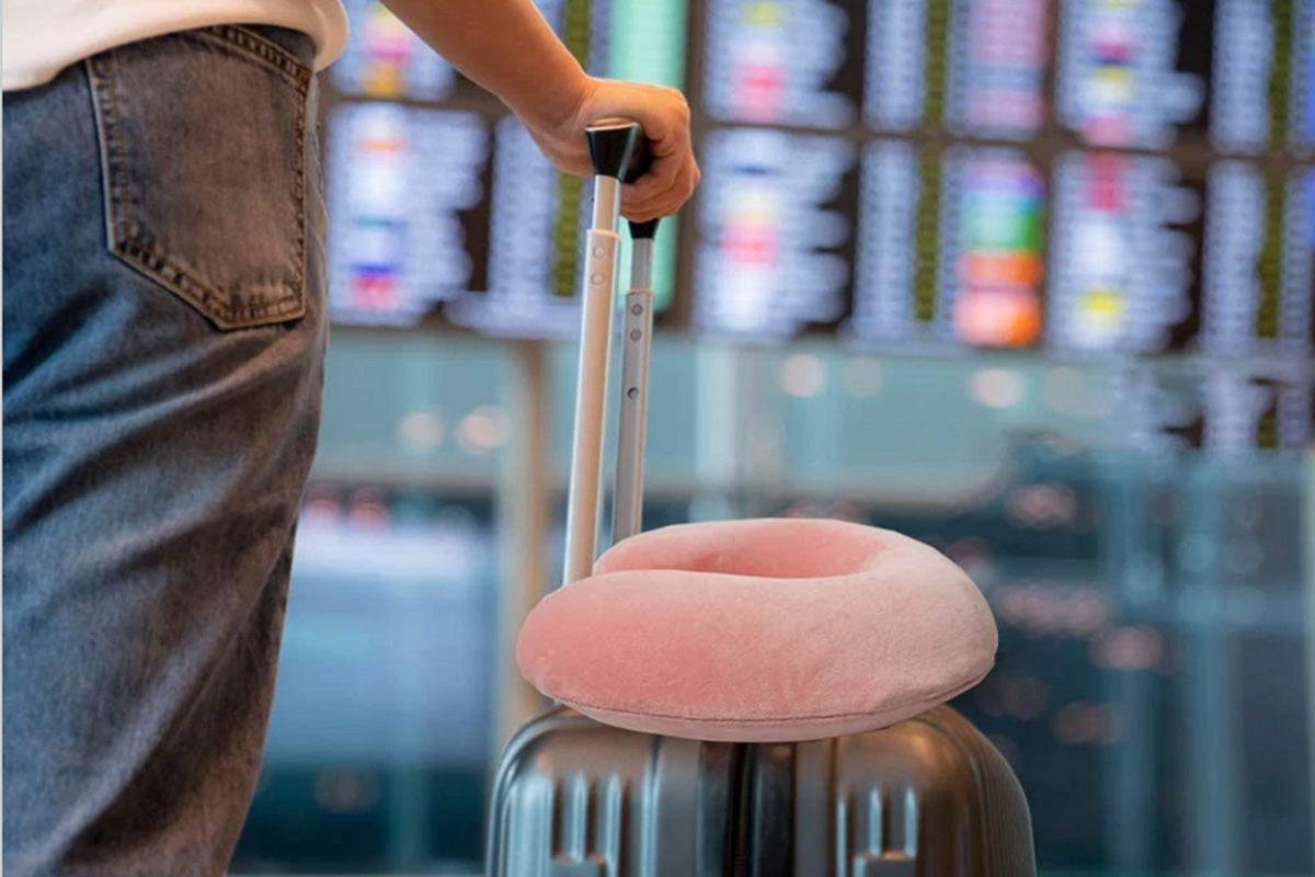 Travel Pillow Memory Foam U Shaped Neck Pillow with Storage Case for Airplane Chair