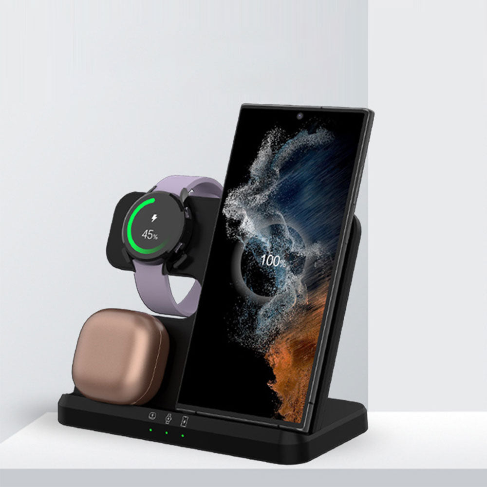 3 in 1 Wireless Fast Charging Station for Android iOS