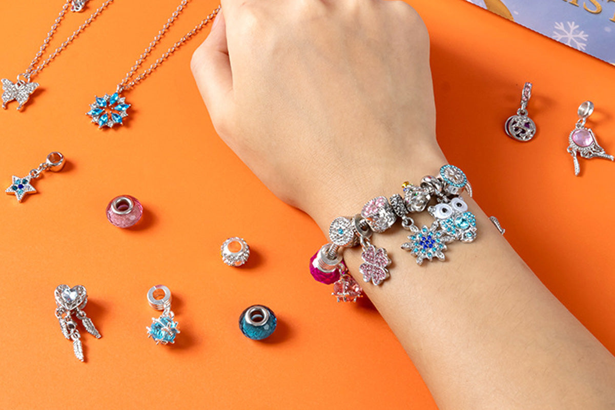 DIY Charm Bracelet Blind Box Jewelry Making Kit Holiday Birthday Gift for Kids Girls Teens