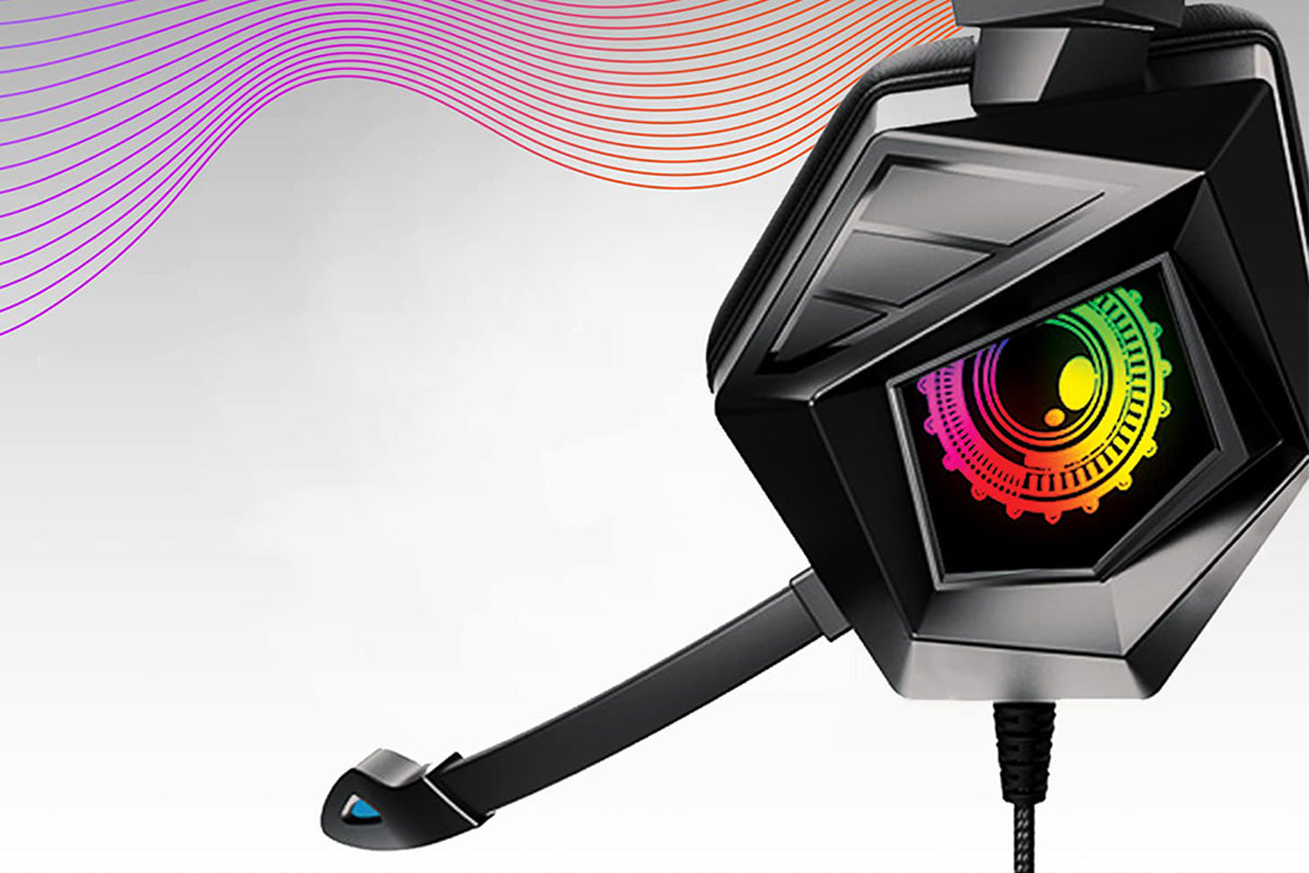 Wired RGB Gaming Headset with Microphone 3.5mm USB for PC PS5 Xbox