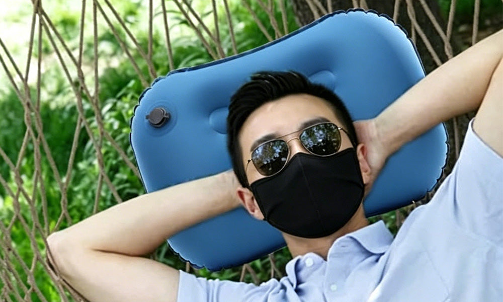 2Pcs Inflatable Travel Pillows Neck Pillows