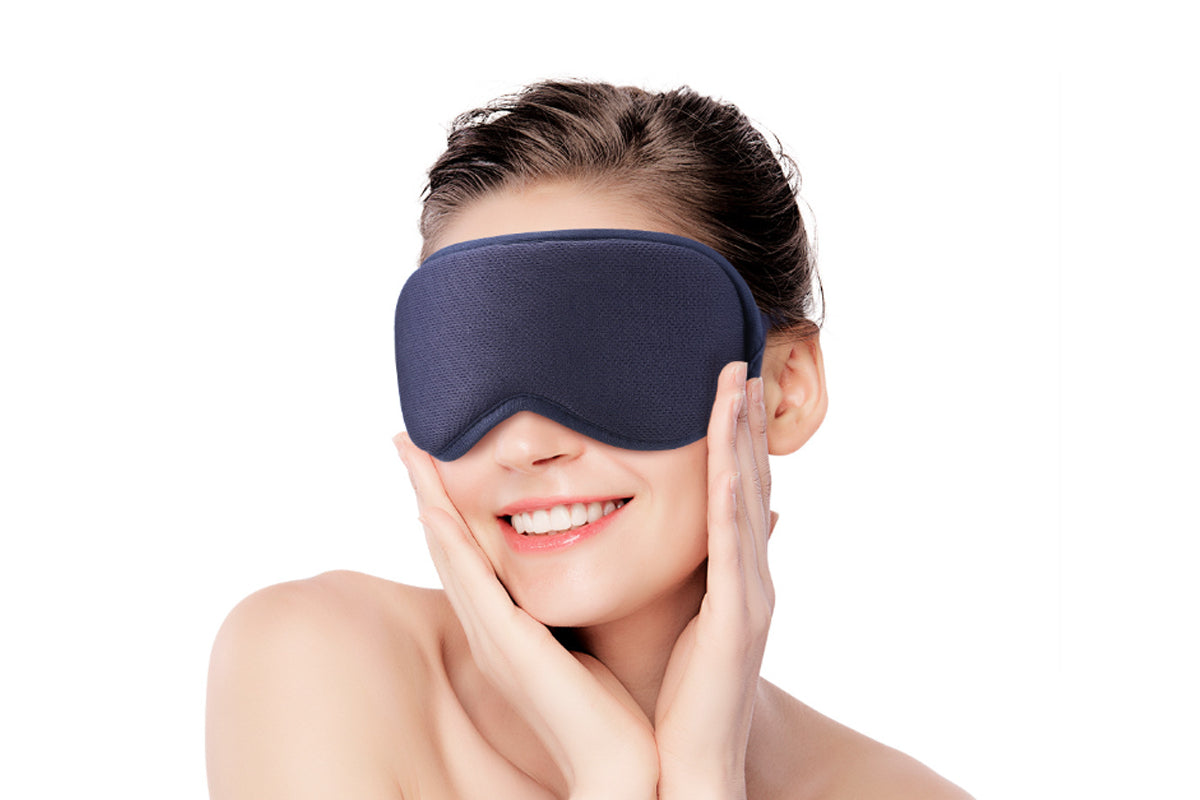 USB Heated Eye Mask with 3-Temp Settings & 6 Massage Modes Relief for Dry Eyes & Fatigue