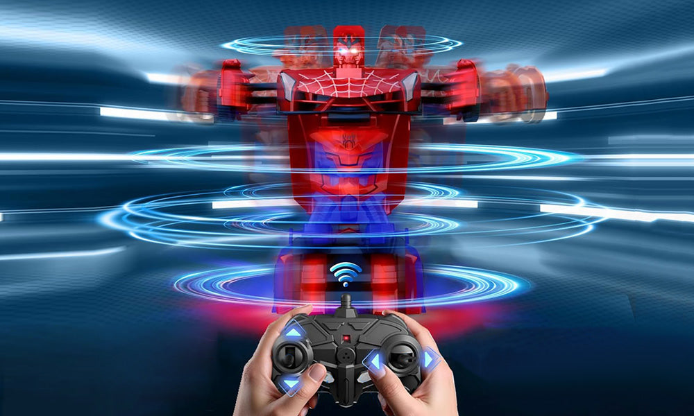Remote Control Spider Transform Car for Kids with One-Button Transformation