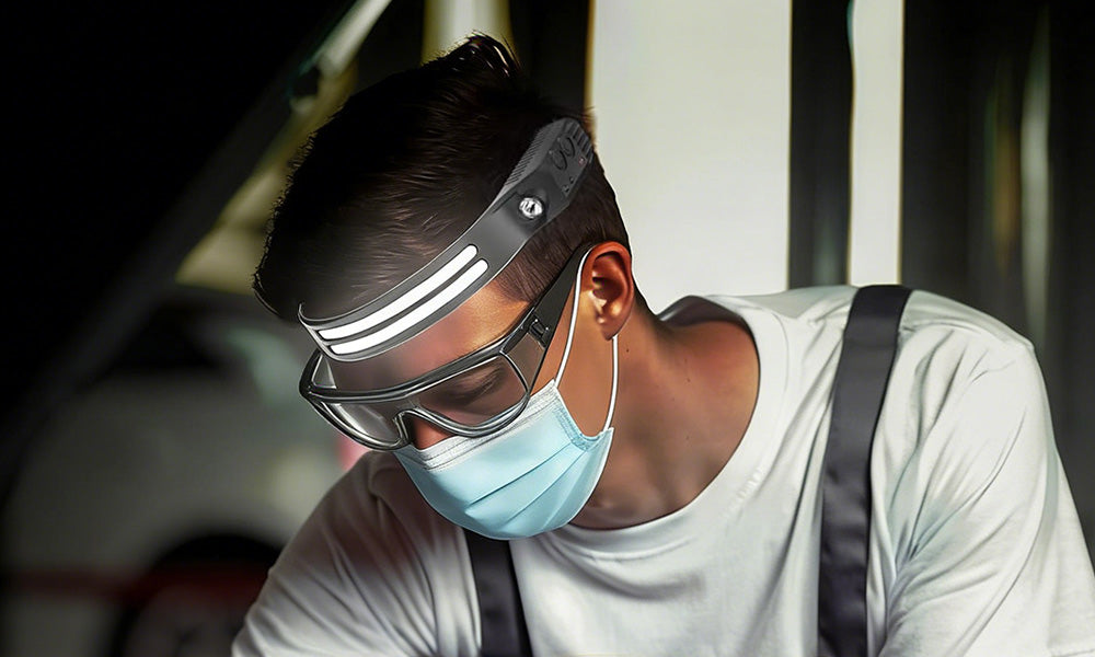 Rechargeable Head Torch Motion Sensor USB Headlamp for Outdoor Activities