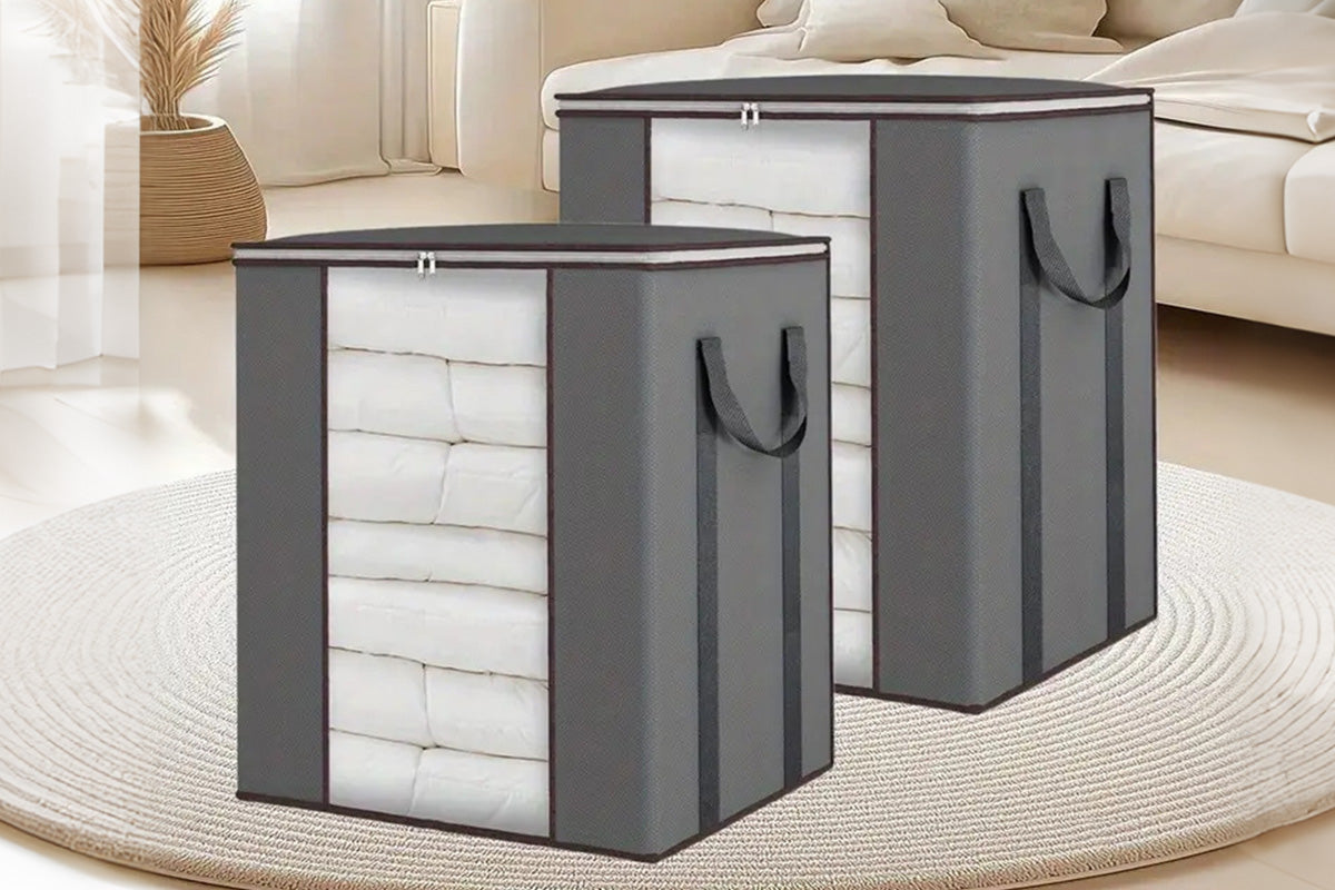 Blanket Storage Bag Extra Large Moving Clothes and Toy Foldable Container 120L