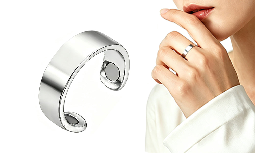 4PCS Open Adjustable Ring with Built In Attraction Piece