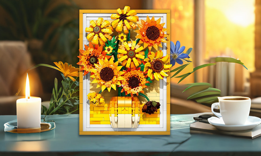 Flower Series DIY Building Blocks Puzzle for Home Office Decoration