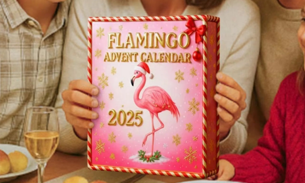 2D Flat Advent Calendar Surprise Box Flamingo Theme Christmas Gift