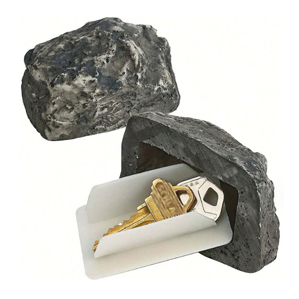 2 X Rock Key Storage Outdoor Stone Key Keeper Stone Outdoor Key Storage