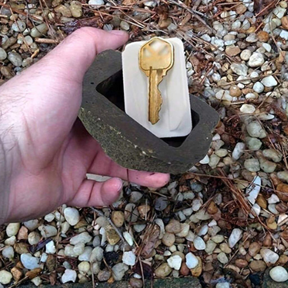 1 X Rock Key Storage Outdoor Stone Key Keeper Stone Outdoor Key Storage