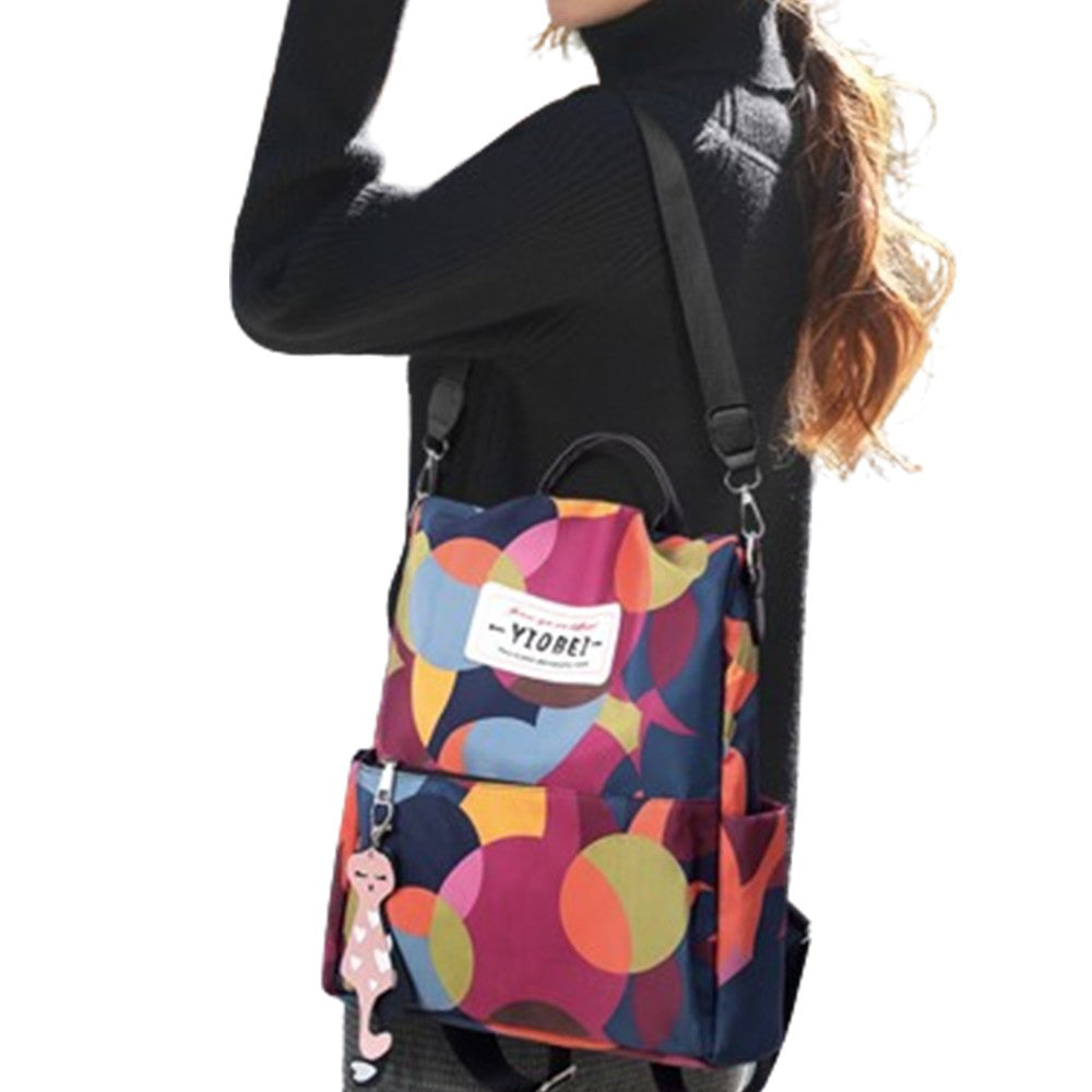 Printed Anti-theft Backpack Multifunctional Travel Bags