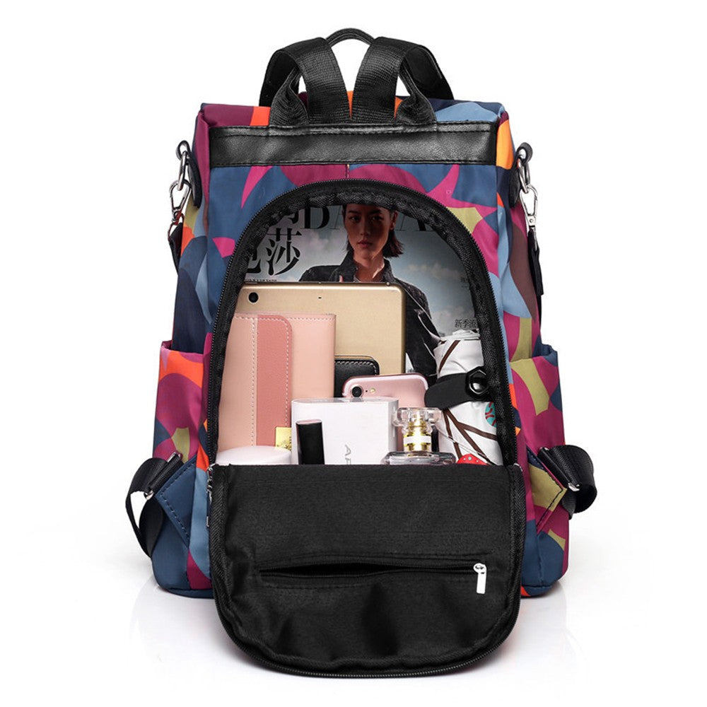Printed Anti-theft Backpack Multifunctional Travel Bags