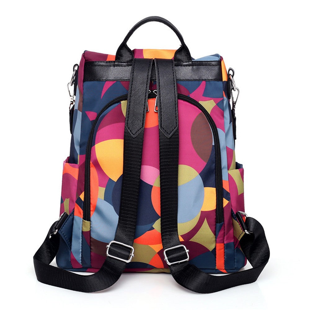 Printed Anti-theft Backpack Multifunctional Travel Bags