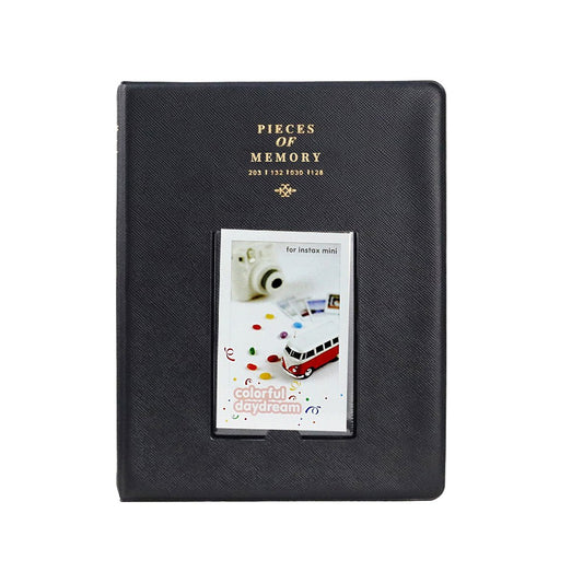 128 Pockets Album Photo Storage Case for Polaroid Photo Fuji Camera Film - Black
