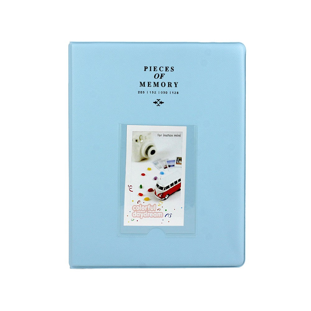 128 Pockets Album Photo Storage Case for Polaroid Photo Fuji Camera Film - Blue