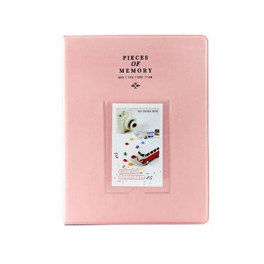 128 Pockets Album Photo Storage Case for Polaroid Photo Fuji Camera Film - Pink
