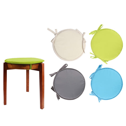 4Pcs 38cm Round Dining Chair Seat Cushions Sponge Chair Pads with Ties