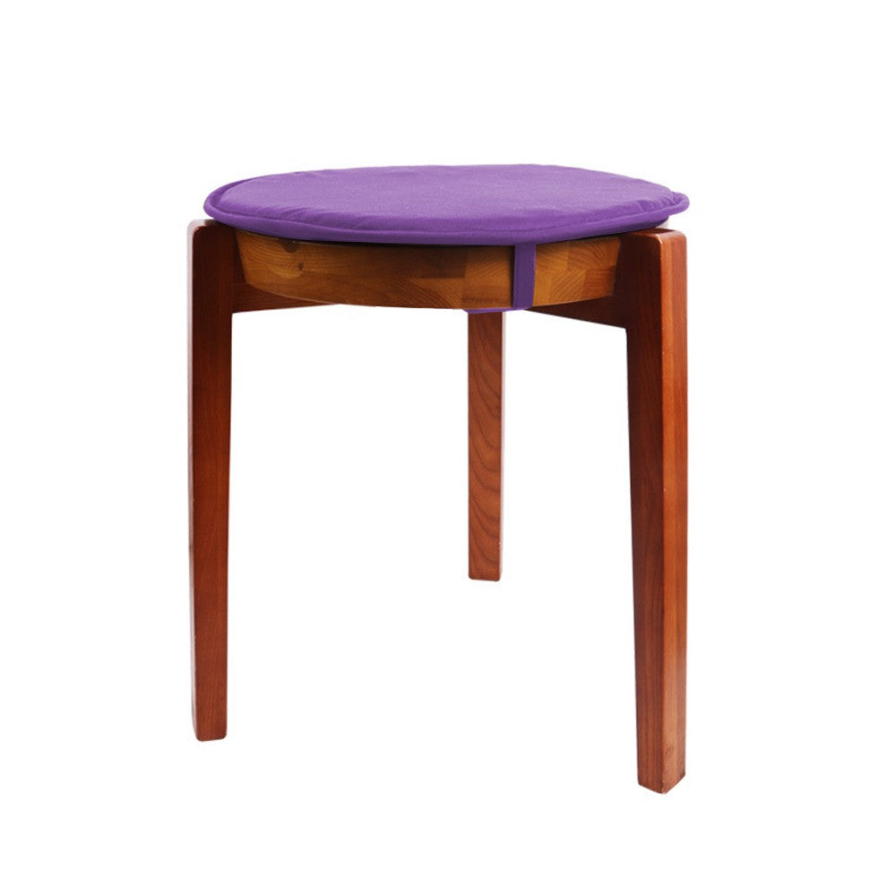 4Pcs 38cm Round Dining Chair Seat Cushions Sponge Chair Pads with Ties