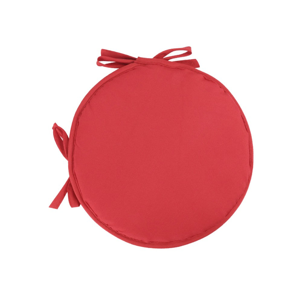 4Pcs 38cm Round Dining Chair Seat Cushions Sponge Chair Pads with Ties