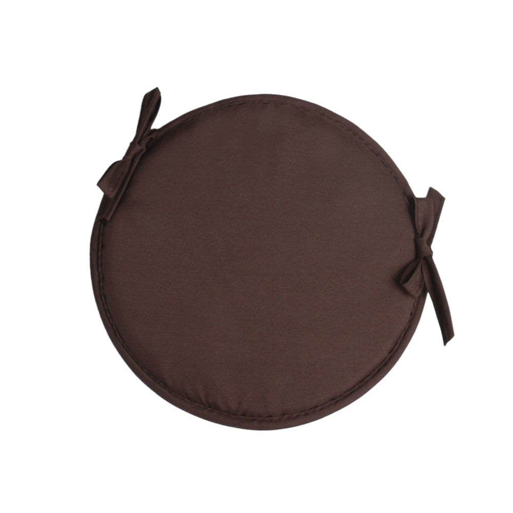 4Pcs 38cm Round Dining Chair Seat Cushions Sponge Chair Pads with Ties