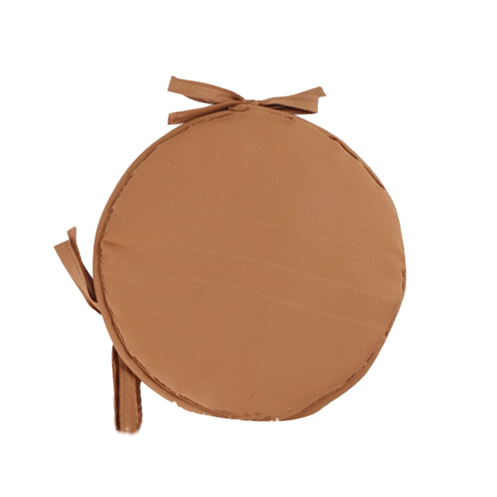 4Pcs 38cm Round Dining Chair Seat Cushions Sponge Chair Pads with Ties