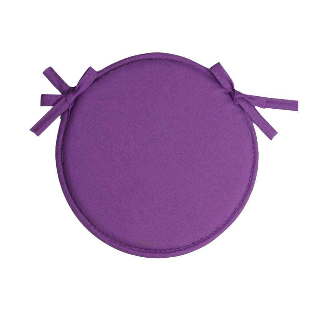 4Pcs 38cm Round Dining Chair Seat Cushions Sponge Chair Pads with Ties