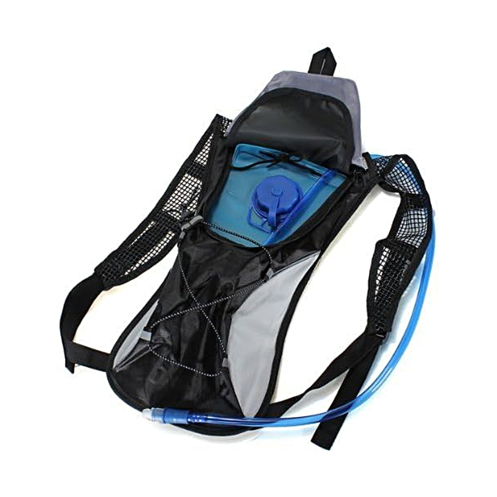 Hydration Backpack Pack with 2L Water Bladder for Hiking Running Biking - Black