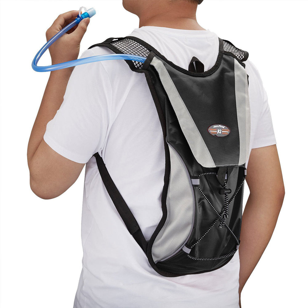 Hydration Backpack Pack with 2L Water Bladder for Hiking Running Biking - Black