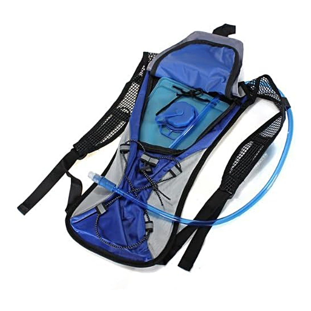 Hydration Backpack Pack with 2L Water Bladder for Hiking Running Biking - Blue