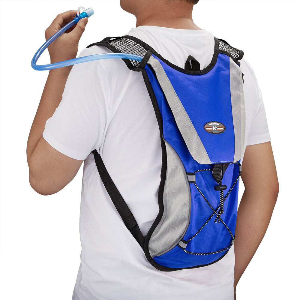 Hydration Backpack Pack with 2L Water Bladder for Hiking Running Biking - Blue