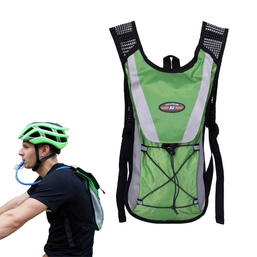 Hydration Backpack Pack with 2L Water Bladder for Hiking Running Biking - Green