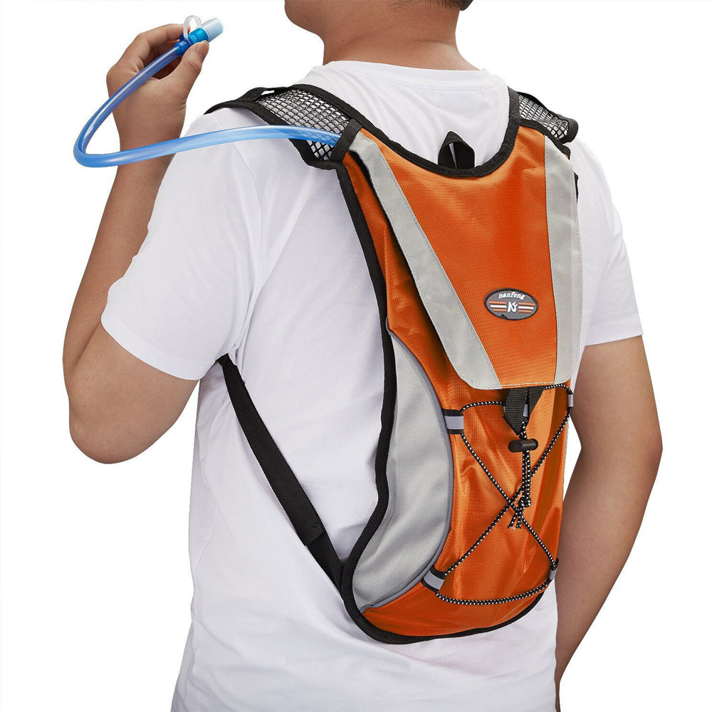 Hydration Backpack Pack with 2L Water Bladder for Hiking Running Biking - Orange