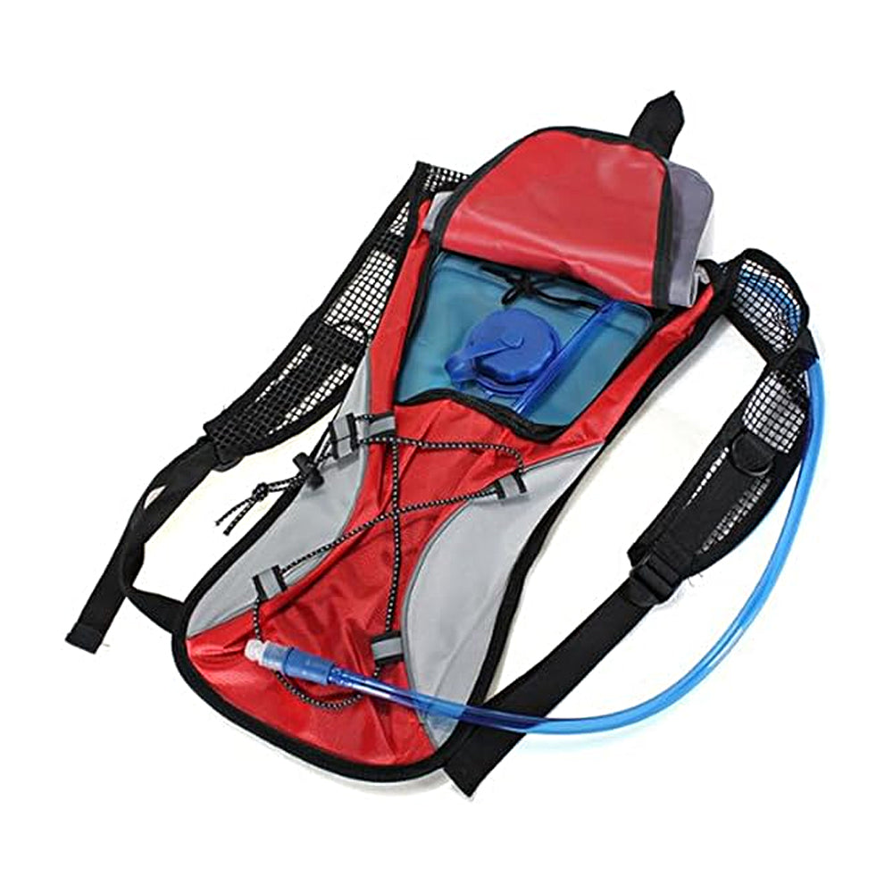 Hydration Backpack Pack with 2L Water Bladder for Hiking Running Biking - Red