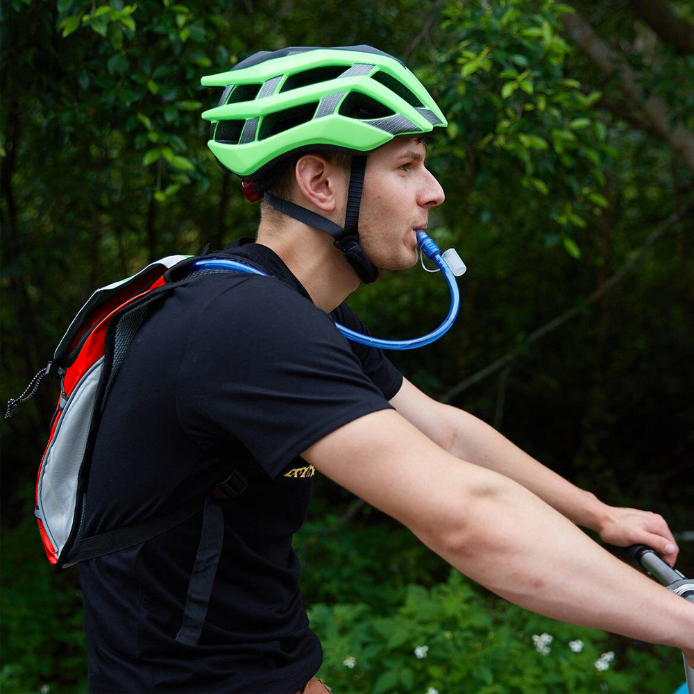 Hydration Backpack Pack with 2L Water Bladder for Hiking Running Biking - Red