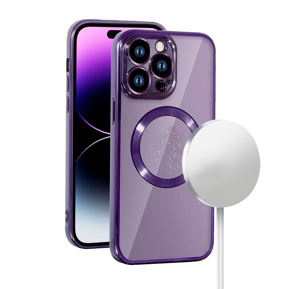 For iPhone 15 Series Magnetic Magsafe Case Purple