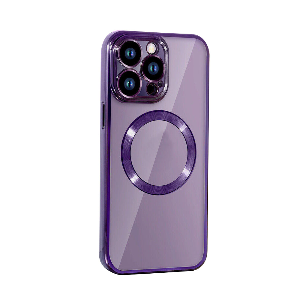 For iPhone 15 Series Magnetic Magsafe Case Purple