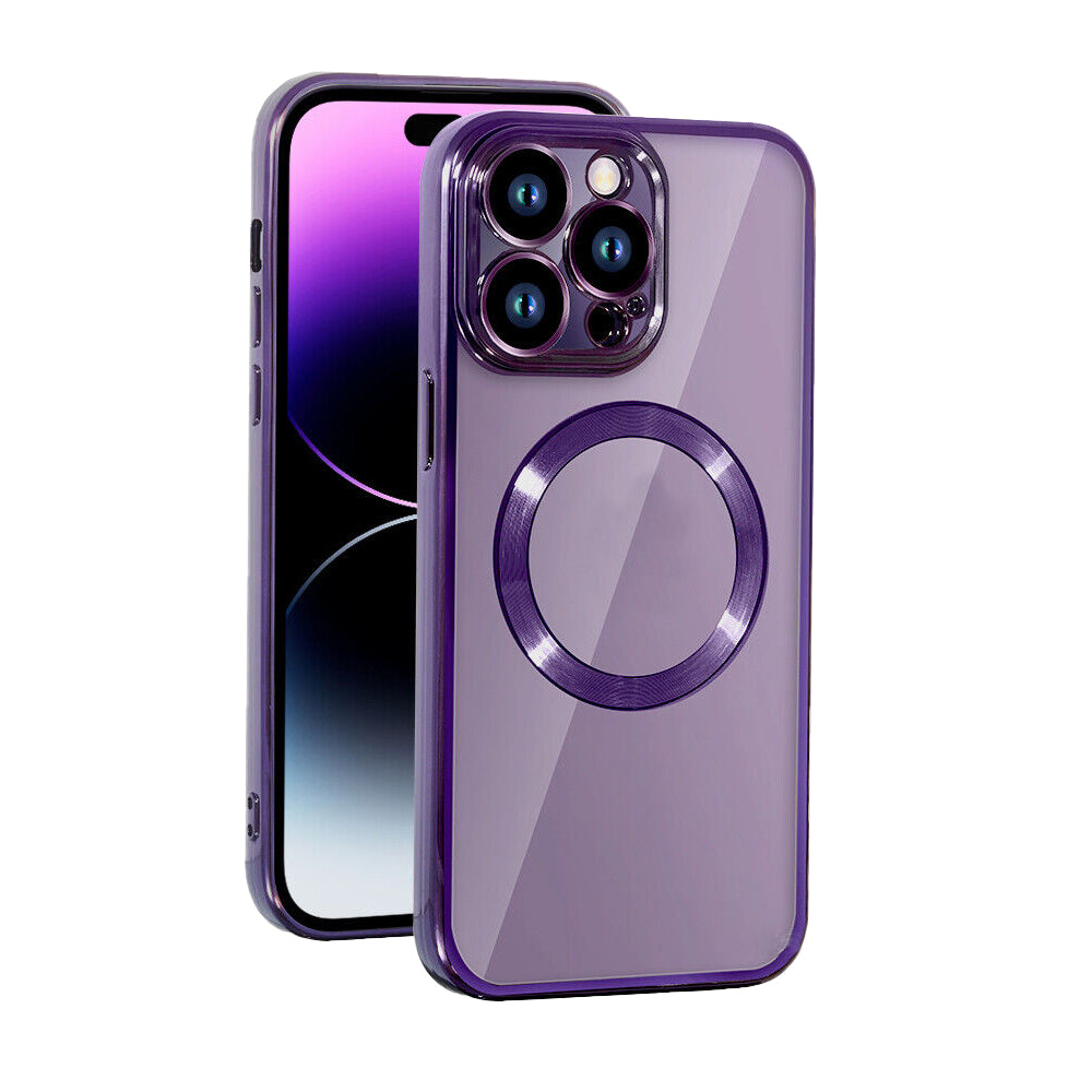 For iPhone 15 Series Magnetic Magsafe Case Purple