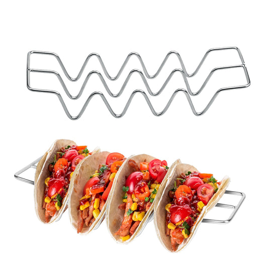 Stainless Steel Taco Shell Holder Stand Taco Tray Plates for Taco Bar