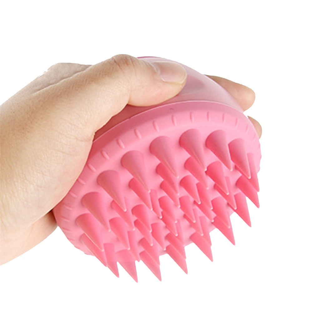 Hair Scalp Massager Shampoo Brush Silicone Scalp Care Brush Scalp Care Scrubber Pink