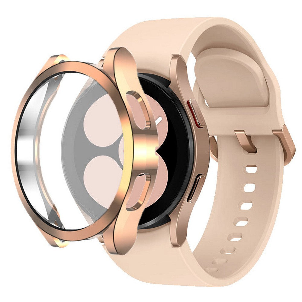 3Pcs Full Cover Screen Protector Case for Samsung Galaxy Watch4 40mm - Rose Gold