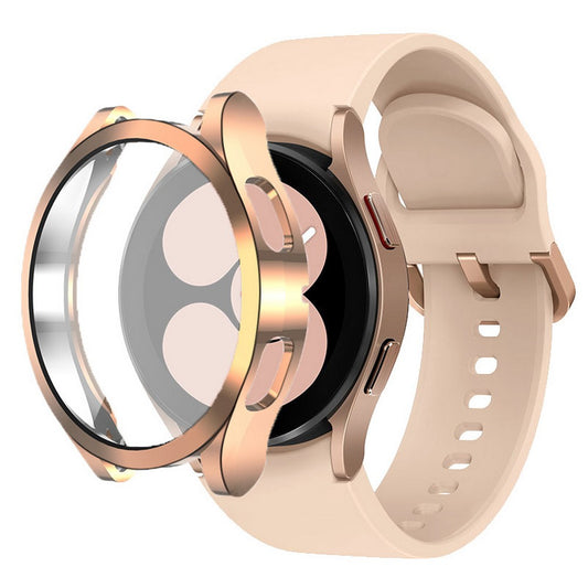 3Pcs Full Cover Screen Protector Case for Samsung Galaxy Watch4 44mm - Rose Gold