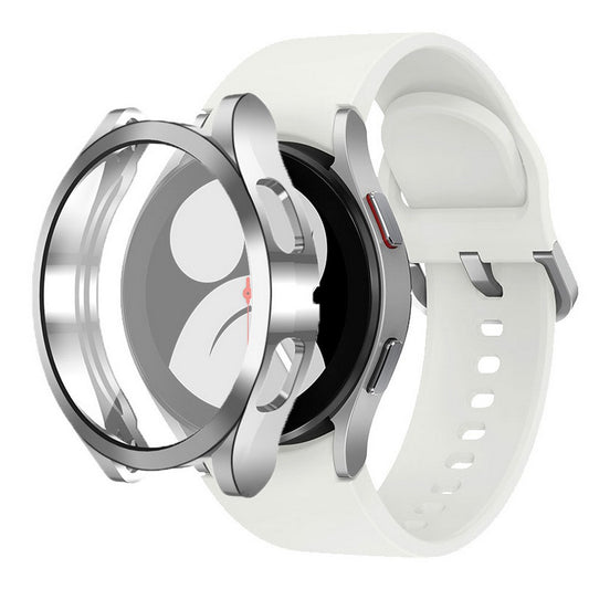 3Pcs Full Cover Screen Protector Case for Samsung Galaxy Watch4 40mm - Silver