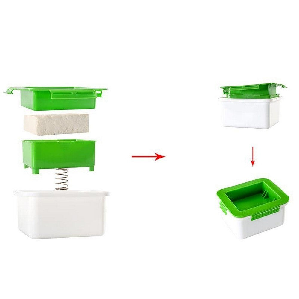 2Pcs Tofu Press Drainer Water Removing Tool with Water Collecting Tray