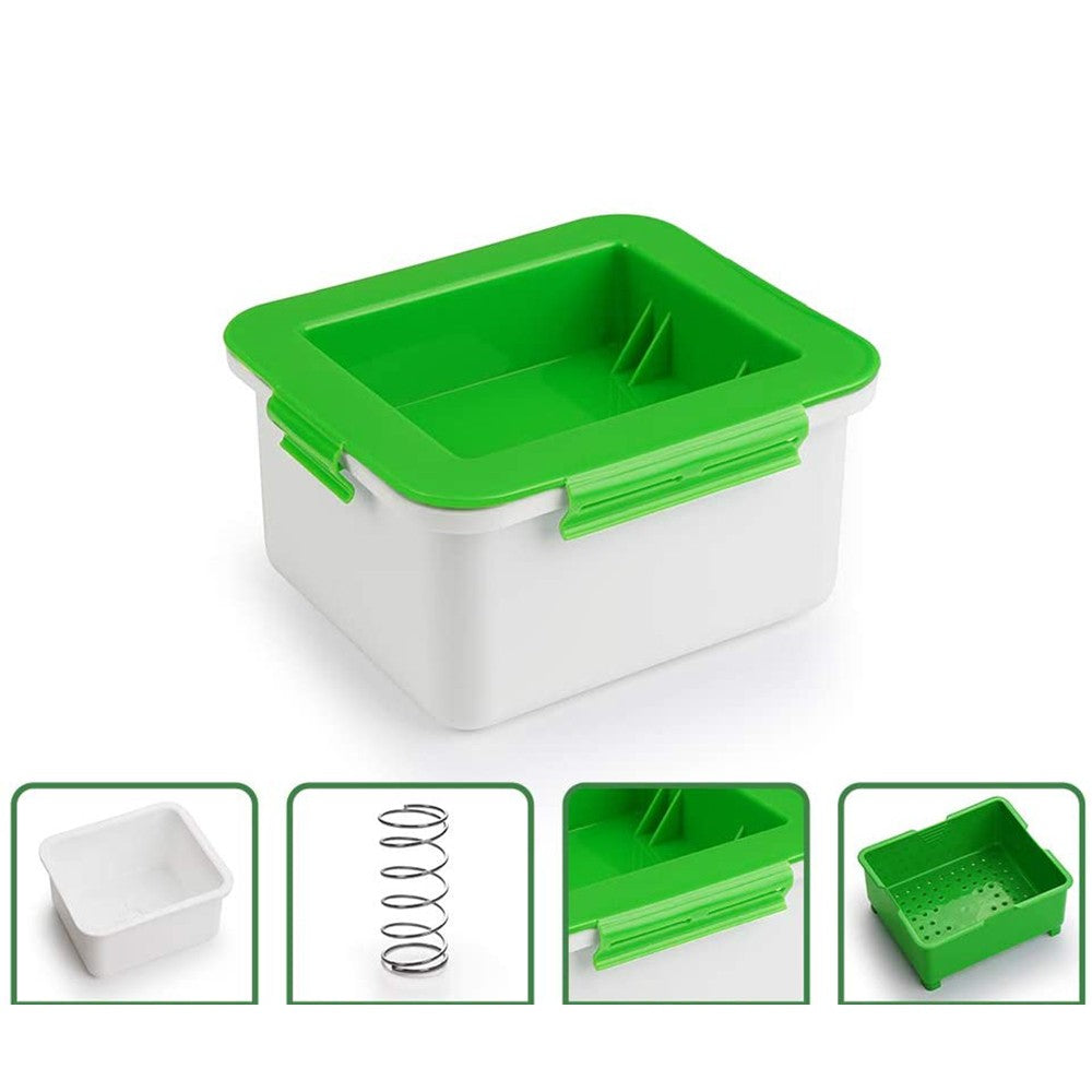 2Pcs Tofu Press Drainer Water Removing Tool with Water Collecting Tray