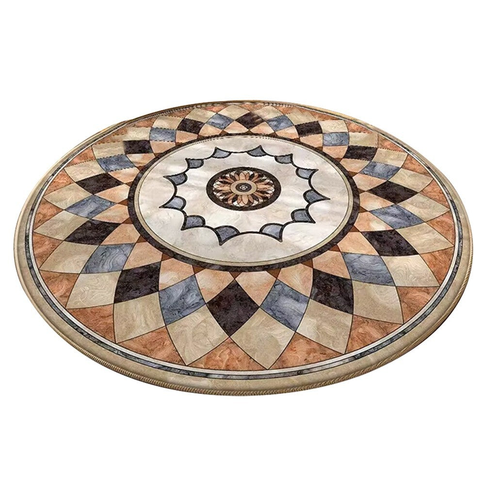 60cm Round Floor Mat Home Room Anti Slip Rug - Style 1